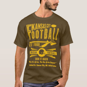 Kansas City Football Est 1960 Arrow Vintag Gold T T-Shirt
