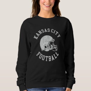 Kansas City Football Retro-Fußballhelm Ret Sweatshirt