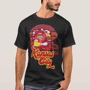 Kansas City Football Retro Sunset Helmet GRILLEN T-Shirt