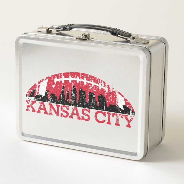 Kansas City Football Vintag Metal Lunchbox (Vorderseite)