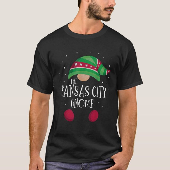 Kansas City Gnome Family Matching Christmas Pajama T-Shirt (Vorderseite)