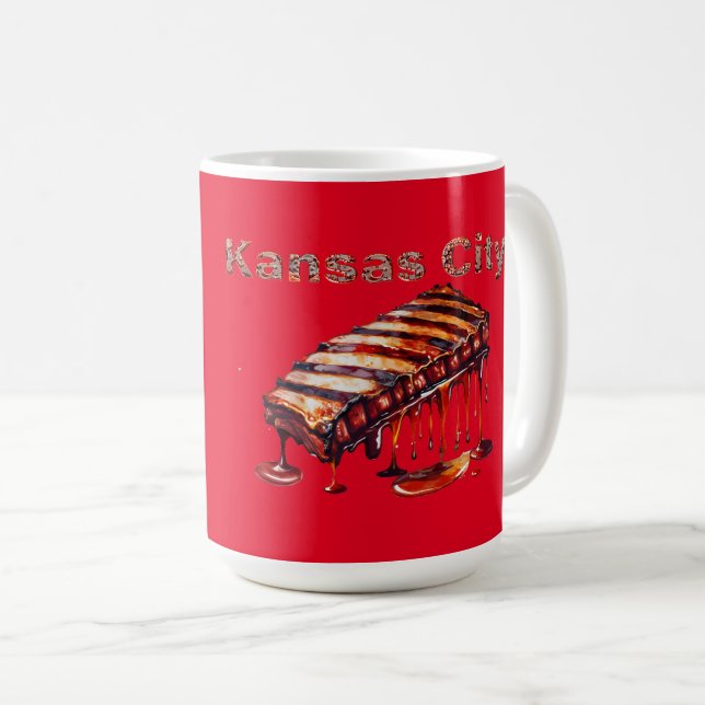 Kansas City - GRILLEN Ribs und die indische Chefin Kaffeetasse (VorderseiteRechts)