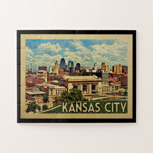 Kansas City Jigsaw Puzzle Missouri Vintage Travel