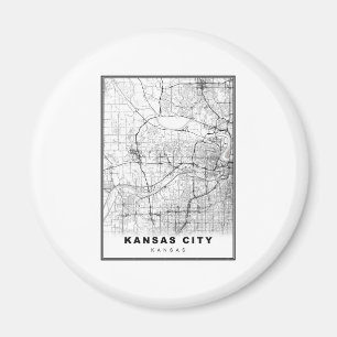 Kansas City Map Magnet