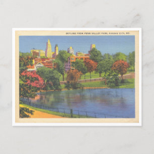 Kansas City Missouri alte Skyline der Innenstadt Postkarte