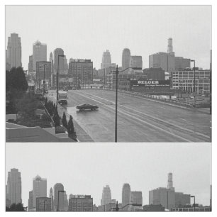 Kansas City, Missouri Cityscape-Foto-Gewebe Stoff