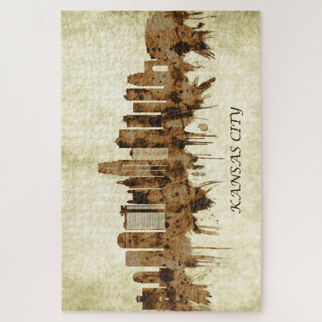 Kansas City Missouri Cityscape Puzzle (Vertikal)