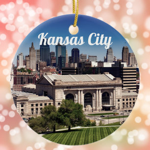 Kansas City Missouri Downtown Foto Keramik Ornament
