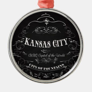 Kansas City Missouri - GRILLEN Hauptstadt der Welt Silbernes Ornament
