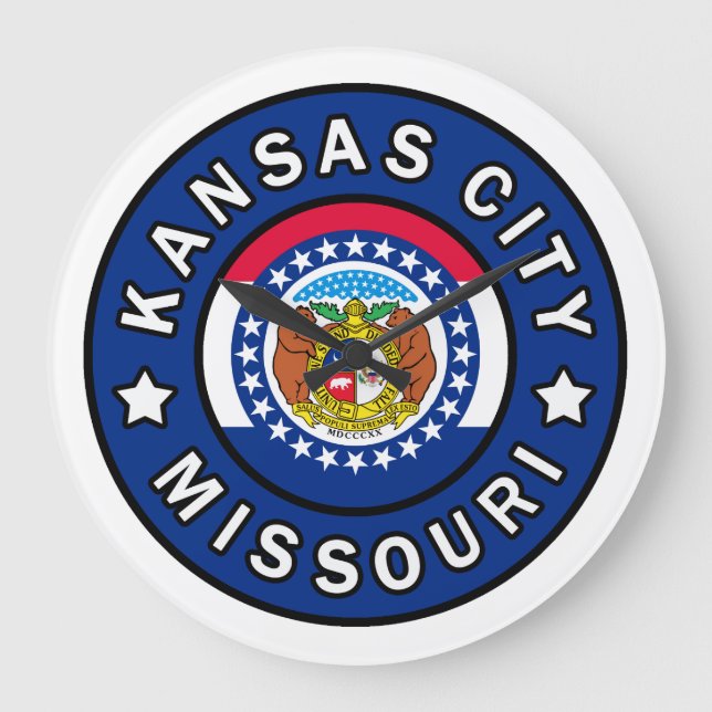 Kansas City Missouri Große Wanduhr (Vorderseite)