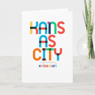 Kansas City Missouri Mitte des Jahrhunderts, Pop A Karte