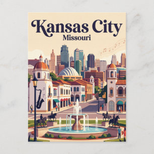 Kansas City, Missouri Postkarte