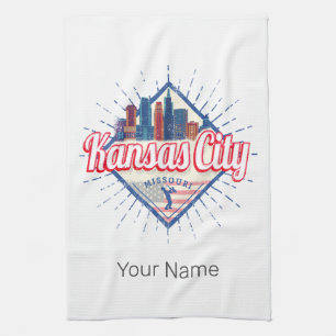 Kansas City Missouri Vereinigte Staaten Skyline Vi Geschirrtuch