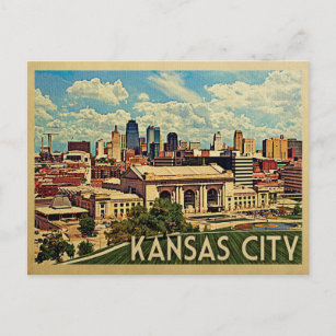 Kansas City Missouri Vintage Travel Postkarte