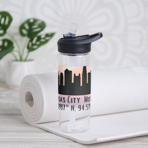 Kansas City MO Stadt-Skyline  Trinkflasche