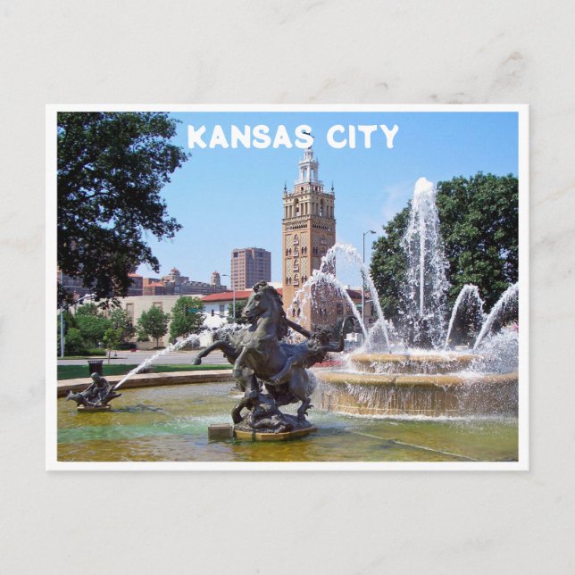 Kansas City Plaza Foto Postkarte (Vorderseite)