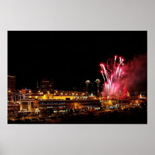 Kansas City Plaza Lichter, Feuerwerk 21 x 13 Poste Poster