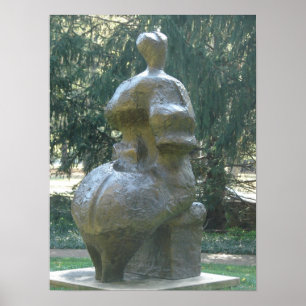 Kansas City Skulptur im Park A Sitzgelegenheit Fra Poster