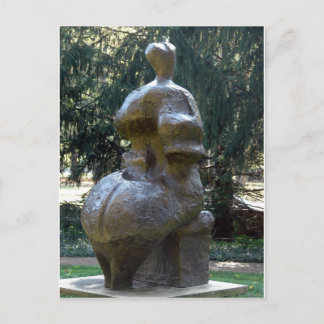 Kansas City Skulptur im Park Eine sitzende Frau Postkarte