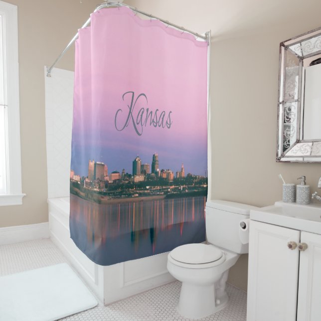 Kansas City Sky Line Sunset Duschvorhang (Beispiel)