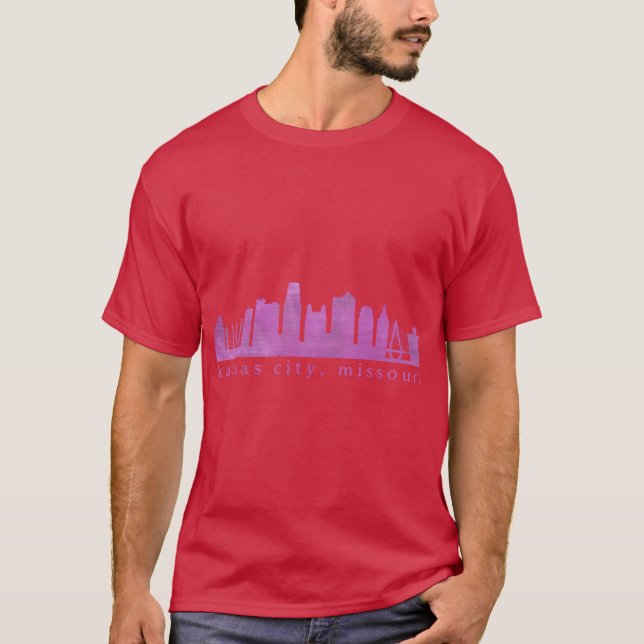 Kansas City Skyline Paint 4 T-Shirt (Vorderseite)