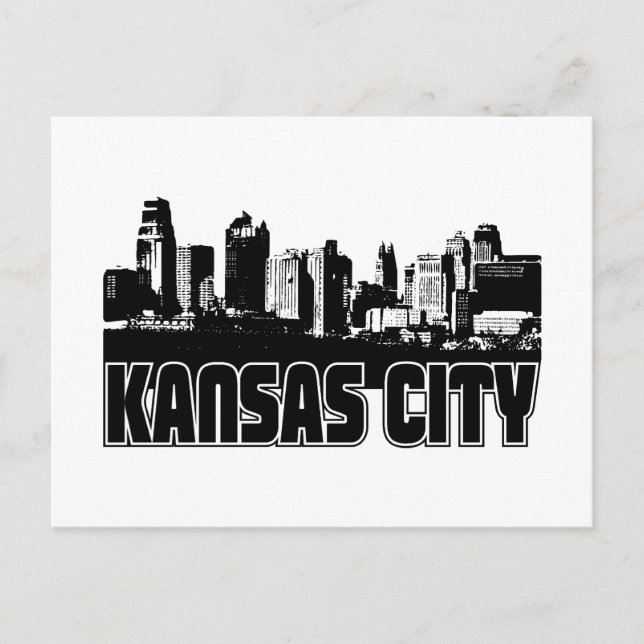 Kansas City Skyline Postkarte (Vorderseite)