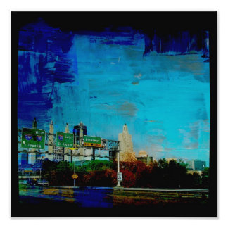 Kansas City Skyline Square Fotodruck