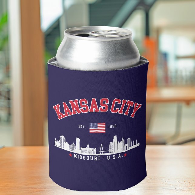 Kansas City Skyline | Vintage American Flag Dosenkühler (Von Creator hochgeladen)