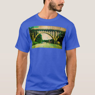 Kansas City Southern Beton-Eisenbahnbrücke Grun T-Shirt