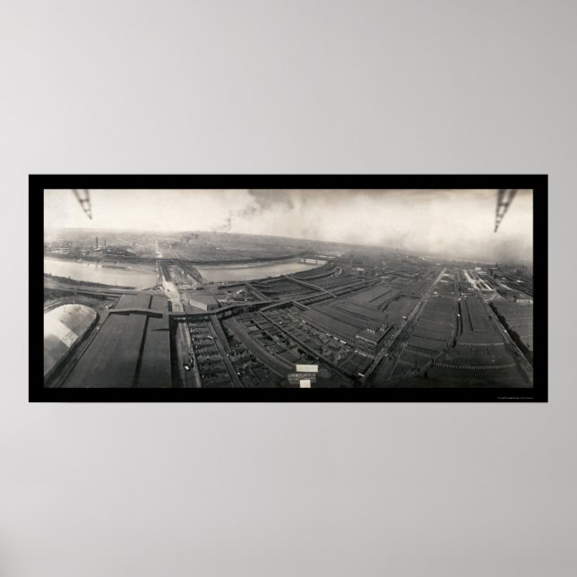 Kansas City Stockyards Foto 1907 Poster (Vorne)