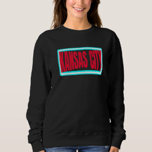 Kansas City TürkisblauRot KC Kansas City Retro Str Sweatshirt