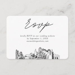 Kansas City Wedding Minimalistisch Sketch UAWG Begleitkarte