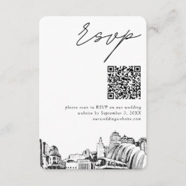 Kansas City Wedding Modern UAWG QR Code Begleitkarte