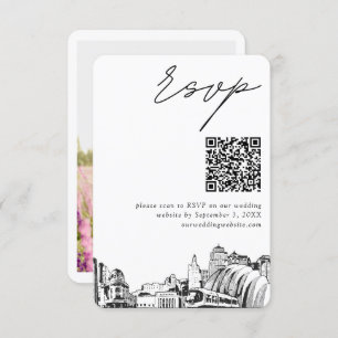 Kansas City Wedding Modern UAWG QR Code Begleitkarte