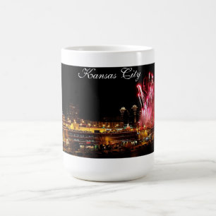 Kansas- Citypiazza-Lichter, Feuerwerk-Tasse Tasse