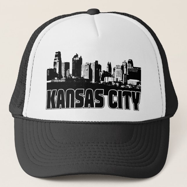 Kansas- CitySkyline Truckerkappe (Vorderseite)