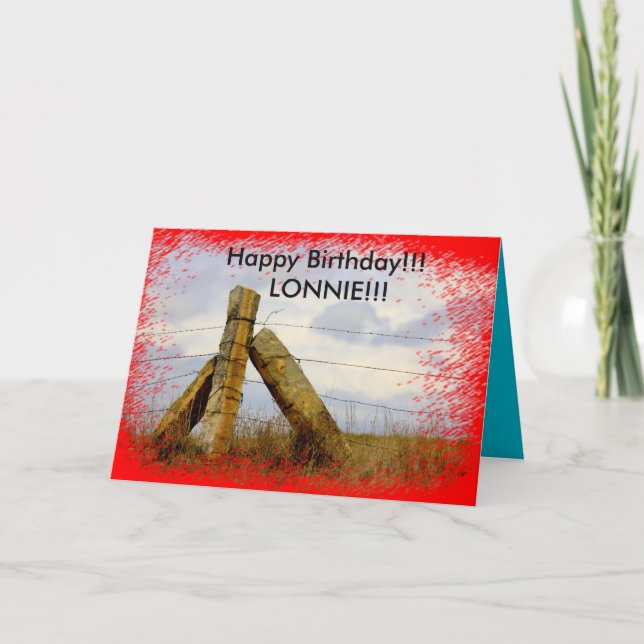 Kansas Country Corner Limestone Post Birthday Card Dankeskarte (Vorderseite)