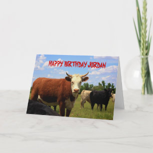 KANSAS COUNTRY COW'S Birthday Card Dankeskarte