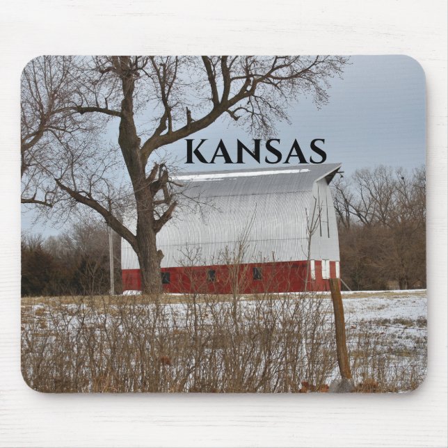 Kansas Country Red Barn Mouse Pad Mousepad (Vorne)