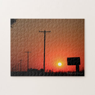 Kansas Country Side Sunset PUZZLE