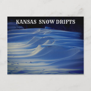 Kansas Country Snow Drivers Post Card Postkarte