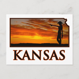 Kansas Cowgirl Postkarte