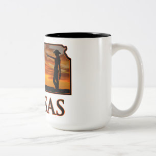 Kansas Cowgirl Zweifarbige Tasse