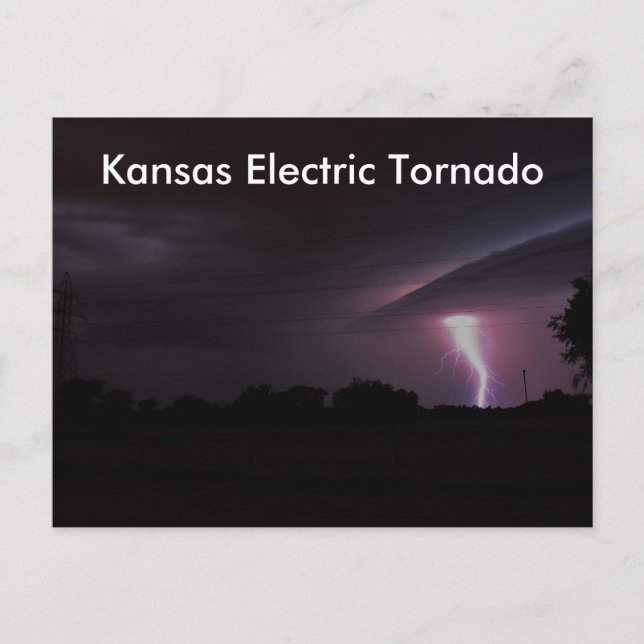 Kansas Electrical Tornado POST CARD!! Postkarte (Vorderseite)
