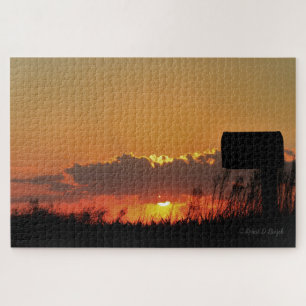 Kansas farbenfroher Sonnenuntergang mit Wolkenpuzz Puzzle