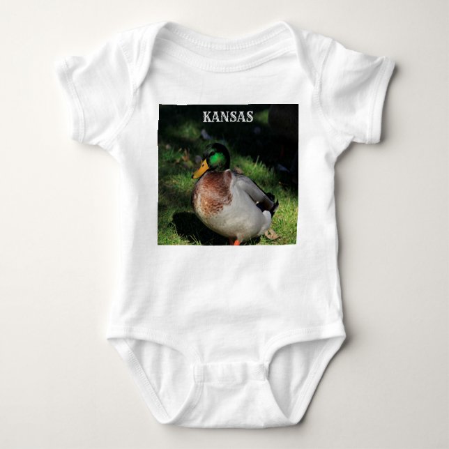 Kansas farbige Ente/Kaninchen Baby Strampler (Vorderseite)