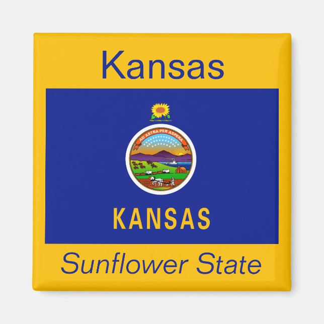 Kansas Flag Magnet (Vorne)