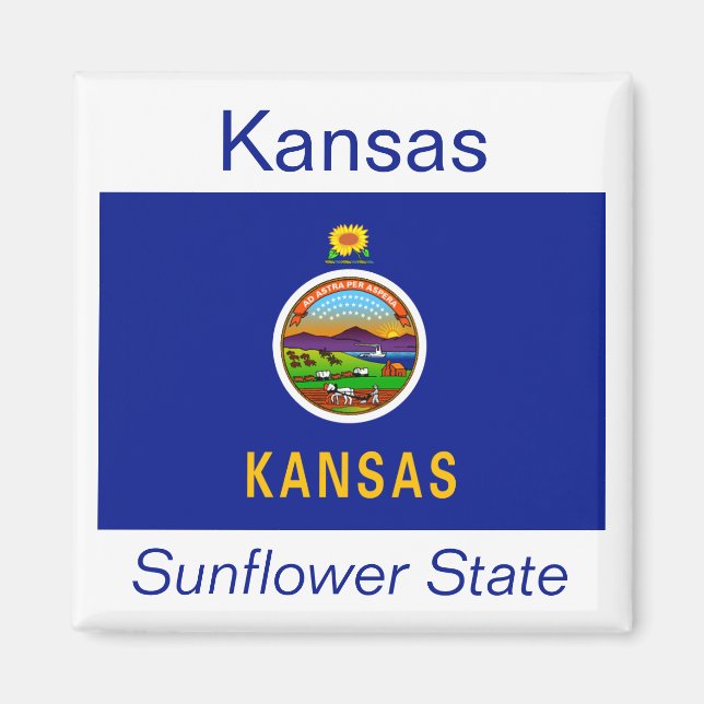Kansas Flag Magnet (Vorne)
