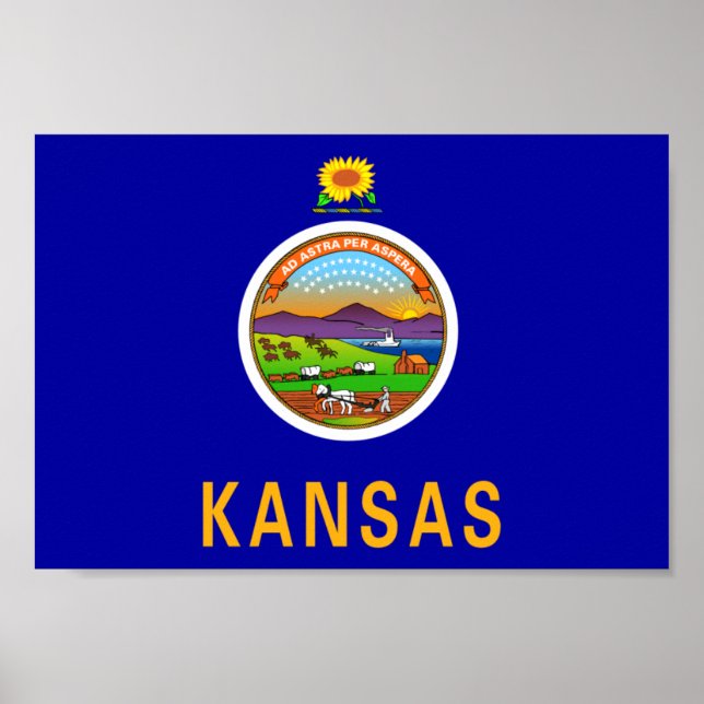 Kansas Flag Poster (Vorne)