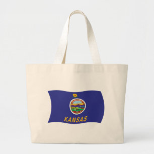 Kansas Flag Tote Bag Jumbo Stoffbeutel